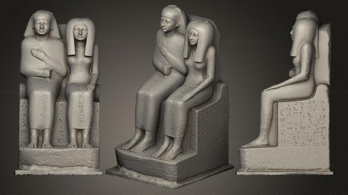 Египетские статуи и рельефы (Священник Яхмос, STKE_0018) 3D модель для ЧПУ станка